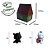 Kit 8 Pç Miniatura Gato Dog Casa Terrário Mini Mundo Jardim - Imagem 2