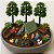Miniaturas Acampamento na Floresta c/ Tenda, Fogueira – Diorama Terrário Maquetes - Imagem 6