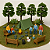 Miniaturas Acampamento na Floresta c/ Tenda, Fogueira – Diorama Terrário Maquetes - Imagem 4