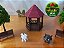 Miniaturas Coreto C/ Bancos, Postes Arvores Fogueira Pessoas – Maquete,Terrário, Diorama Trabalho Escolar - Imagem 10