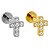 Piercing labret Cruz Cravejada (Titânio) - Imagem 1