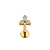 Piercing Labret Trinity Cristal (Titânio) - Imagem 3