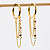 Brinco Argola Correntes Titânio PVD Gold - Imagem 1