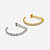 D-Ring Zircônias cravejadas – Titanio Natural ou PVD Gold - Imagem 1