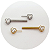 Piercing mamilo Coração Zircônia Flat – Titanio– PushPin - Imagem 1