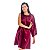 Vestido Túnica Um Ombro Só Malika Crepe Amanda Acetinado - VINHO BORDÔ - Imagem 3