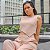 Cropped Top Sem Mangas Safira de Crepe - BEGE - Imagem 3