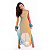 Vestido Safira Tule Translúcido Amarelo e Azul - Imagem 4