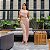 Conjunto Calça e Cropped Safira de Crepe Bege - Imagem 6