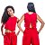 Cropped Top Sem Mangas Safira de Crepe - Vermelho - Imagem 2