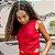 Cropped Top Sem Mangas Safira de Crepe - Vermelho - Imagem 5
