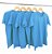 Kit 5 Camisetas Masculina Malha Fria PV Azul Turquesa - Imagem 1