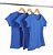 Kit 3 Baby Look Malha Fria Azul Royal - Imagem 1