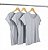 Kit 3 Baby Look Malha Fria Cinza Mescla - Imagem 1