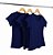 Kit 3 Baby Look Malha Fria Azul Marinho - Imagem 1