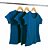 Kit 3 Baby Look Malha Fria Azul Petroleo - Imagem 1