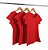 Kit 3 Baby Look Malha Fria Vermelha - Imagem 1