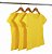 Kit 3 Baby Look Malha Fria Amarelo Ouro - Imagem 1