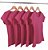 Kit 5 Baby Look Malha Fria Rosa Pink - Imagem 1