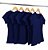 Kit 5 Baby Look Malha Fria Azul Marinho - Imagem 1