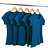 Kit 5 Baby Look Malha Fria Azul Petroleo - Imagem 1