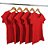Kit 5 Baby Look Malha Fria Vermelha - Imagem 1