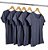 Kit 5 Baby Look Malha Fria Preto Mescla - Imagem 1