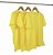 Kit 3 Camisetas Algodão Amarelo Ouro Premium - Imagem 1