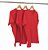 Kit 3 Camisetas Algodão Vermelha Premium - Imagem 1