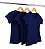 Kit 3 Baby Look Algodão Azul Marinho Premium Basic - Imagem 1