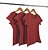 Kit 3 Baby Look Algodão Vinho Premium Basic - Imagem 1