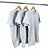 Kit 3 Camisetas Algodão Cinza Prata Premium - Imagem 1