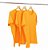Kit 3 Camisetas Algodão Laranja Premium - Imagem 1