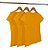 Kit 3 Baby Look Algodão Laranja Premium Basic - Imagem 1
