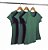 Kit 3 Baby Look Algodão Verde Musgo Premium Basic - Imagem 1