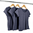 Kit 3 Baby Look Algodão Mescla Preto Premium Basic - Imagem 1