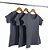 Kit 3 Baby Look Algodão Cinza Chumbo Premium Basic - Imagem 1