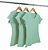 Kit 3 Baby Look Algodão Verde Hortelã Premium Basic - Imagem 1