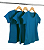 Kit 3 Baby Look Algodão Petróleo Premium Basic - Imagem 1