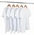 Kit 5 Camisetas Algodão Branco Premium - Imagem 1