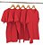 Kit 5 Camisetas Algodão Vermelho Premium - Imagem 1
