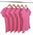 Kit 5 Baby Look Algodão Rosa Pink Premium Basic - Imagem 1
