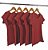 Kit 5 Baby Look Algodão Vinho Premium Basic - Imagem 1
