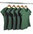 Kit 5 Baby Look Algodão Verde Musgo Premium Basic - Imagem 1