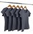 Kit 5 Baby Look Algodão Cinza Chumbo Premium Basic - Imagem 1