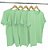 Kit 5 Camisetas Algodão Hortelã Premium - Imagem 1