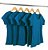 Kit 5 Baby Look Algodão Petróleo Premium Basic - Imagem 1