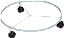 Suporte para Botijão Simples C/ Rodas Branco - Imagem 1