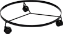 Suporte para Botijão Simples C/ Rodas Preto - Imagem 1