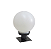 Luminária Globo Pequeno P/ Parafusar Em Cima do Muro - Preta - Imagem 1